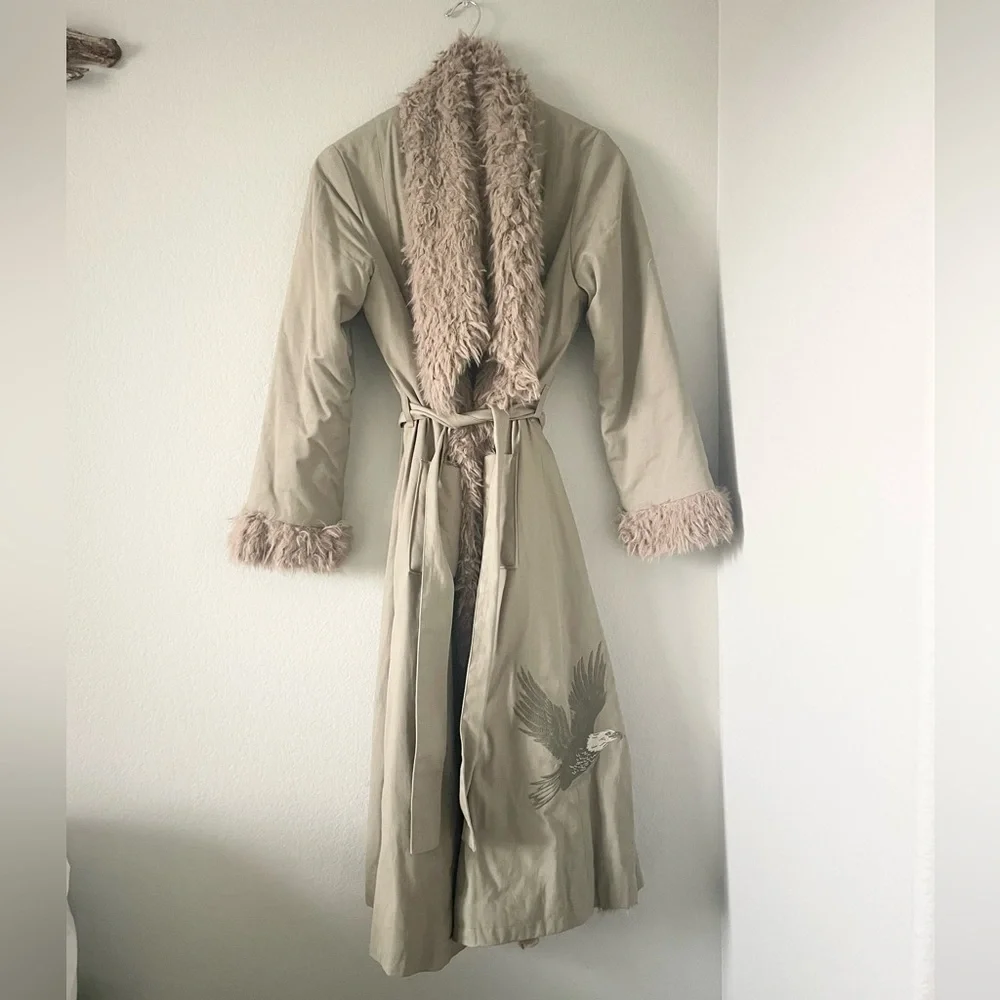 SPELL | Eagleback Duster Coat Khaki Eagle S/M - Picture 1 of 11
